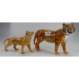 Beswick Lioness 2097 and Tiger 2096 (2)