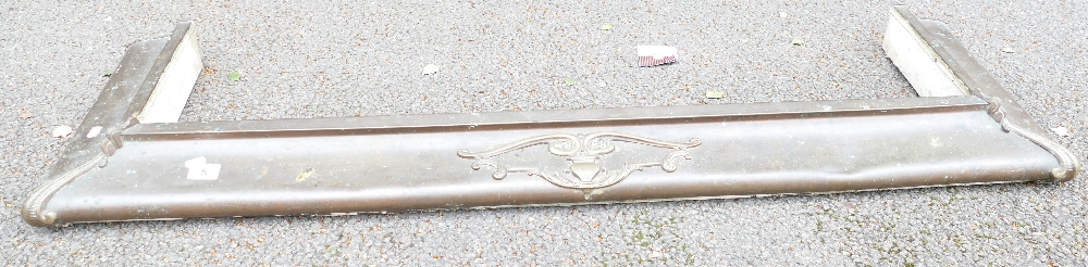 Edwardian Brass ornate fender.