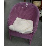 Lloyd Loom pink chair