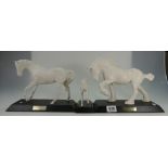 A collection of Beswick white horses to include Springtime 2837,