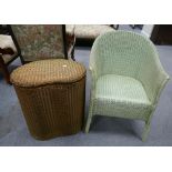 Llyod Loom chair and basket (2)