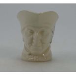 Royal Doulton miniature Character Jug, The Cardinal, D6033 in all white colorway.