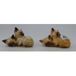 Beswick brown Siamese kittens 1296 x2