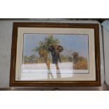 Large Framed David Shepherd Limited edition signed print An African Elephant 950/950