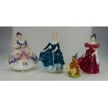 Royal Doulton Lady Figures, Christine HN2792, Winsome HN2220,