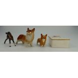 A collection of items to include Beswick small brown foal,