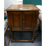 Oak barley twist pot cupboard