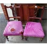 2 matching Victorian hall chairs (2)