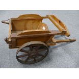 Small pine horse cart