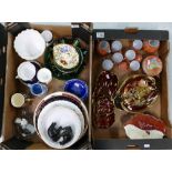 A mixed collection of items to include oriental part tea set, Carlton ware rouge royale items,