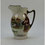 Royal Doulton series ware Jug decorated in the Chaucer design, height 19cm.