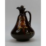 Royal Doulton Kingsware Whiskey Jug & stopper decorated with The Ben Johnson design, height 21cm.