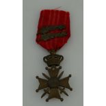 Belgium WW2 war cross medal with 2 citations