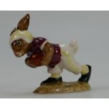 Royal Doulton rare Bunnykins figure Boston college Touchdown DB29 in purple colourway with gold