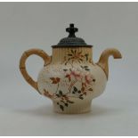 Royal Doulton Burslem Slaters small Royales patent self pouring gilded teapot decorated in a blush