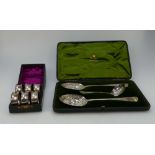 Mappin & Webb silver set of spoons,