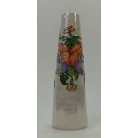 Lise Moorcroft chimney vase with pansy design. From 2013. 25cm High.