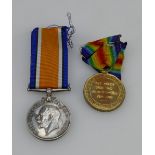 A pair WW1 medals awarded to 43560 Pte G.A.