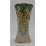 Lise Moorcroft crackle vase thrown with Labernum. From 2003. 22cm high.