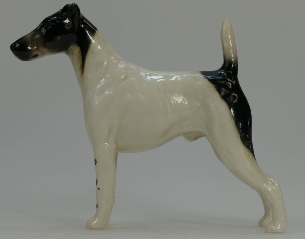 Beswick Smooth-Haired Terrier 'Endon Black Rod' 964, (restored tail).
