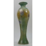 Lise Moorcroft green and yellow vase sprayed ground with grapes. 37cm High.