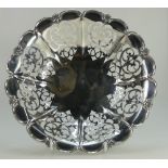 Chinese Silver pierced dish,