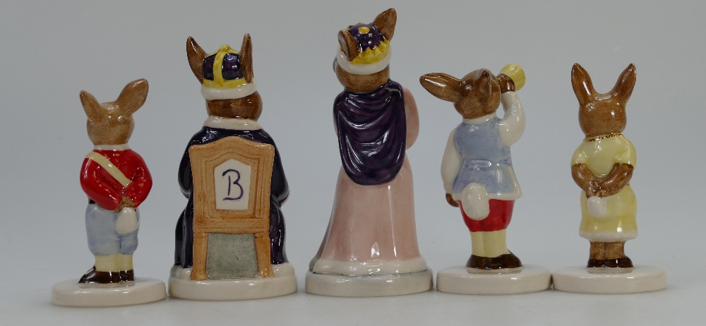 Royal Doulton rare set of Bunnykins figures The Royal Family comprising King John DB91, - Image 3 of 3