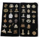 A collection of original military cap badges from various counties (36)