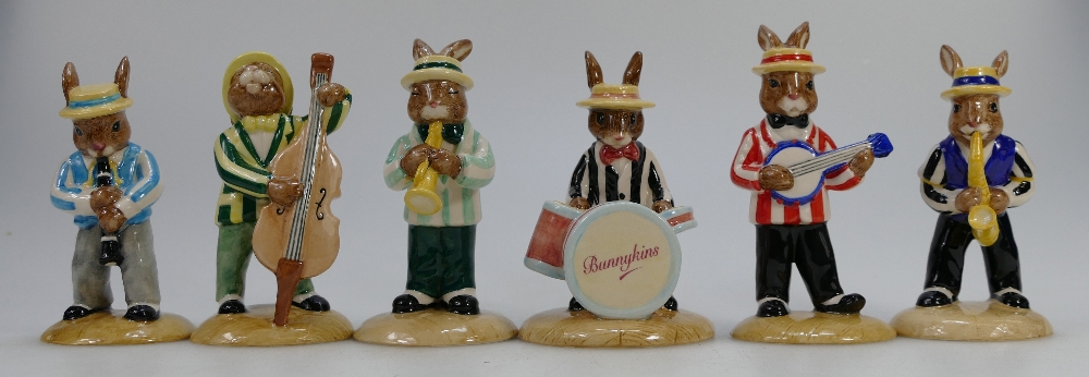 A collection of Royal Doulton Bunnykins figures from the Jazz Band Collection to include Trumpet