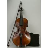 Vintage wood violin,