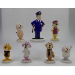 A set of Beswick figures from the Top Cat collection comprising Officer Dibble, Top Cat, Benny,