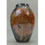 Lise Moorcroft Tiger Lily hand thrown vase, dated 2000.