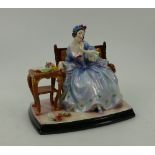 Royal Doulton figure Teresa HN1689, impressed date 1935 (hairline cracks to base).