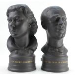 Wedgwood Basalt figures The Duke of Edinburgh and Queen Elizabeth (both in single box height 23cm
