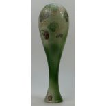 Lise Moorcroft skittle vase with strawberries on a green ground. Dated 1959. 33cm High.