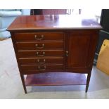 Edwardian mahogany music cabinet