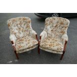 Parkers Knoll upholstered tub chairs (2)