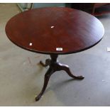 George lll mahognay tilt top round table