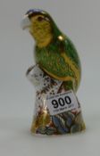 Royal Crown Derby, Amazon Green Parrot. Limited Edition with Certificate.