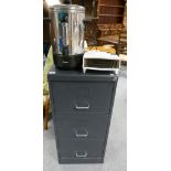 Metal 3 draw office filing cabinet with a floor heater and heating container (3)