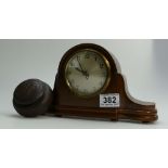 Oak cased mantle clock together with sma