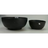 Two early Wedgwood Black Basalt bowls, 2