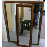 One slim mahogany mirror, modern style (