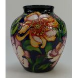 Moorcroft Aisa Peony Vase. Trial piece