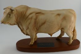 Beswick Connoisseur Charolais Bull.