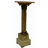 Victorian ormolu mounted marble pedestal