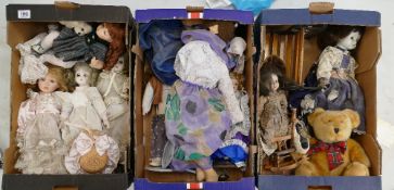 A large collection of China Display dolls and accessories (3 Trays)