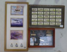 Framed commemorative air craft tiles,