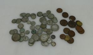 A collection of pre decimal english coins