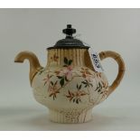 Royal Doulton Burslem Slaters small Royales patent self pouring gilded teapot decorated in a blush